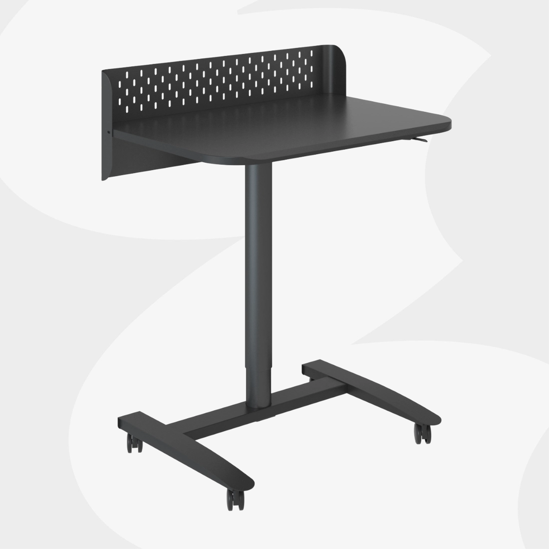 stanowisko robocze regulowane gazowo SPR-BUDDY-22-MBB 70x50 regulacja 66,5-105,1 cm dźwignia siłownik gazowy stal PP płyta wiórowa