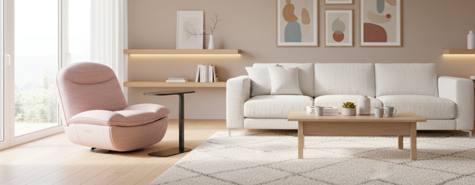 zestaw: fotel elektryczny + stolik pomocniczy