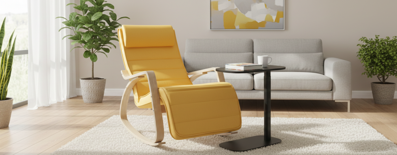 zestaw: fotel bujany + stolik pomocniczy Buddy 17