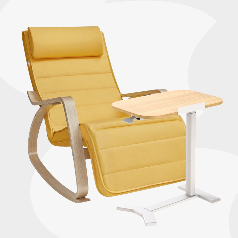 zestaw: fotel bujany Riva + stolik pomocniczy Buddy