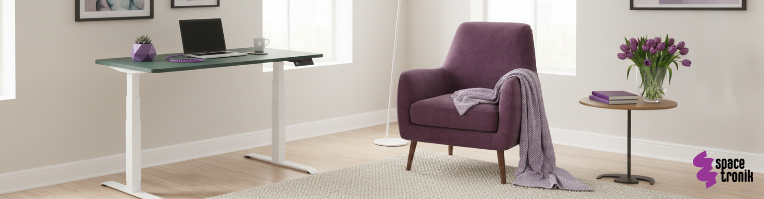 biurko elektryczne regulowane (seria Vegard) dwusilnikowe z pamięcią OLED antykolizyjne blat MDF malowany proszkowo