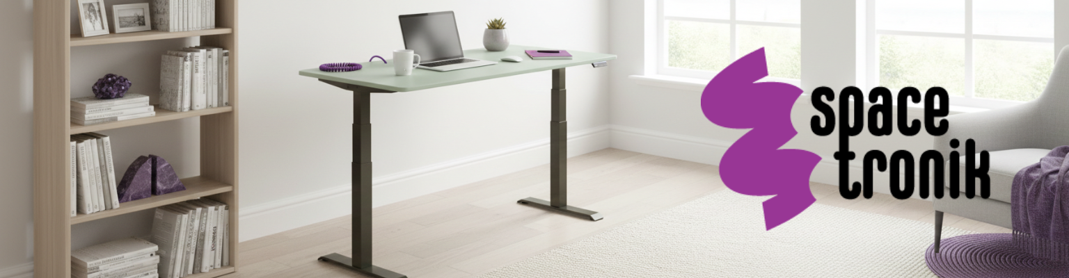 Stelaż elektryczny Spacetronik SPE-222OB + blat MDF premium malowany proszkowo (seria Vegard)