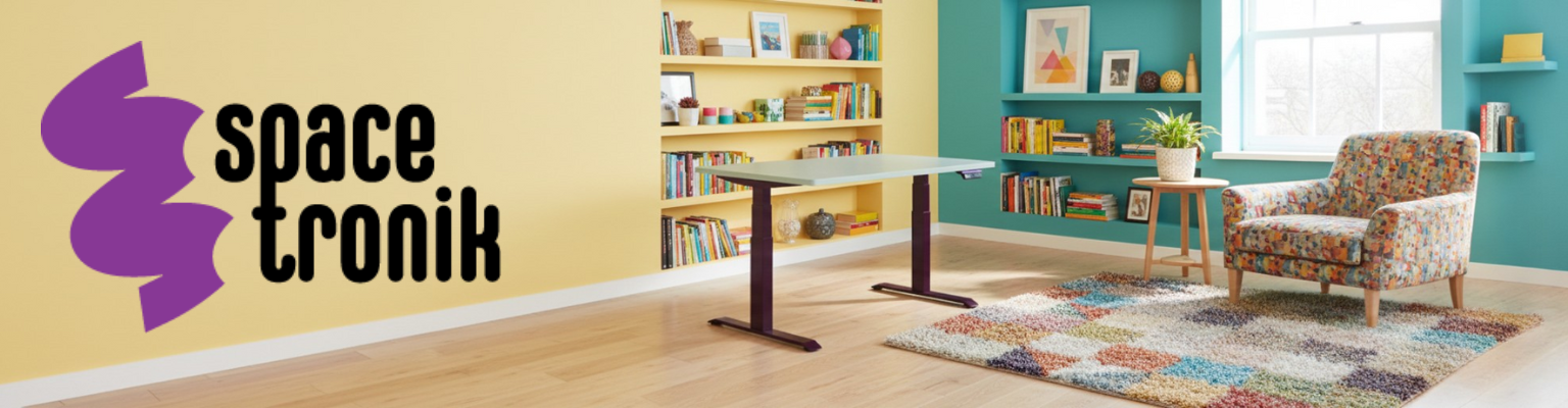 stelaż biurka elektrycznego Spacetronik SPE-232OO (seria Vegard) dwusilnikowy OLED antykolizyjny + blat MDF premium