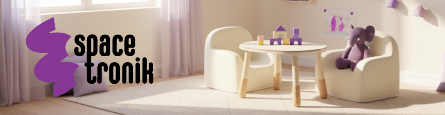 zestaw mebli dziecięcych Spacetronik stolik regulowany sofa fotelik