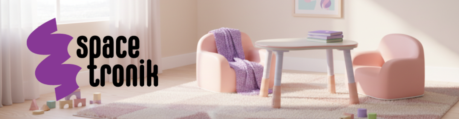 zestaw mebli dziecięcych Spacetronik stolik regulowany sofa fotelik