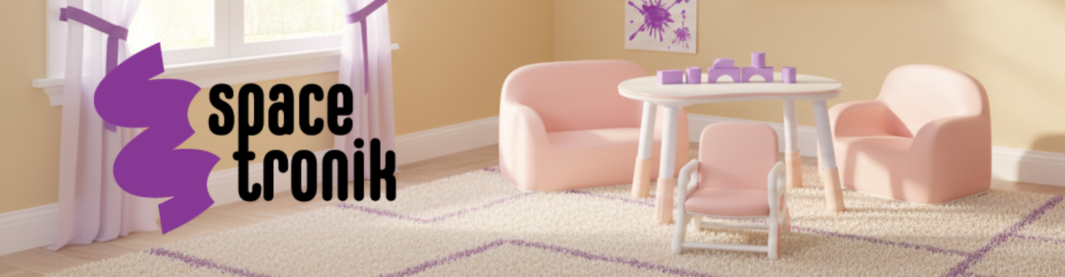zestaw mebli dziecięcych Spacetronik stolik sofa foteliki do pokoju dziecka