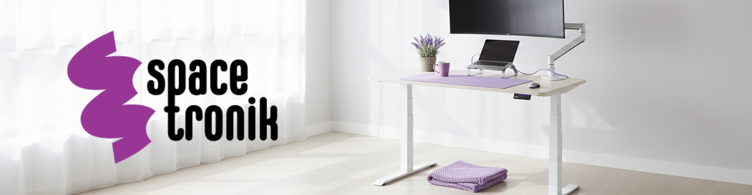 biurko elektryczne regulowane dwusilnikowe z pamięcią OLED antykolizyjne blat MDF Latte Royale 140x70 malowany proszkowo