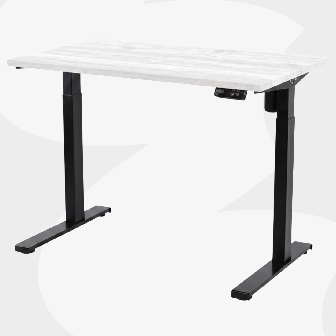 biurko elektryczne Spacetronik SPE-152B czarne z blatem 158x80 bialy alaska