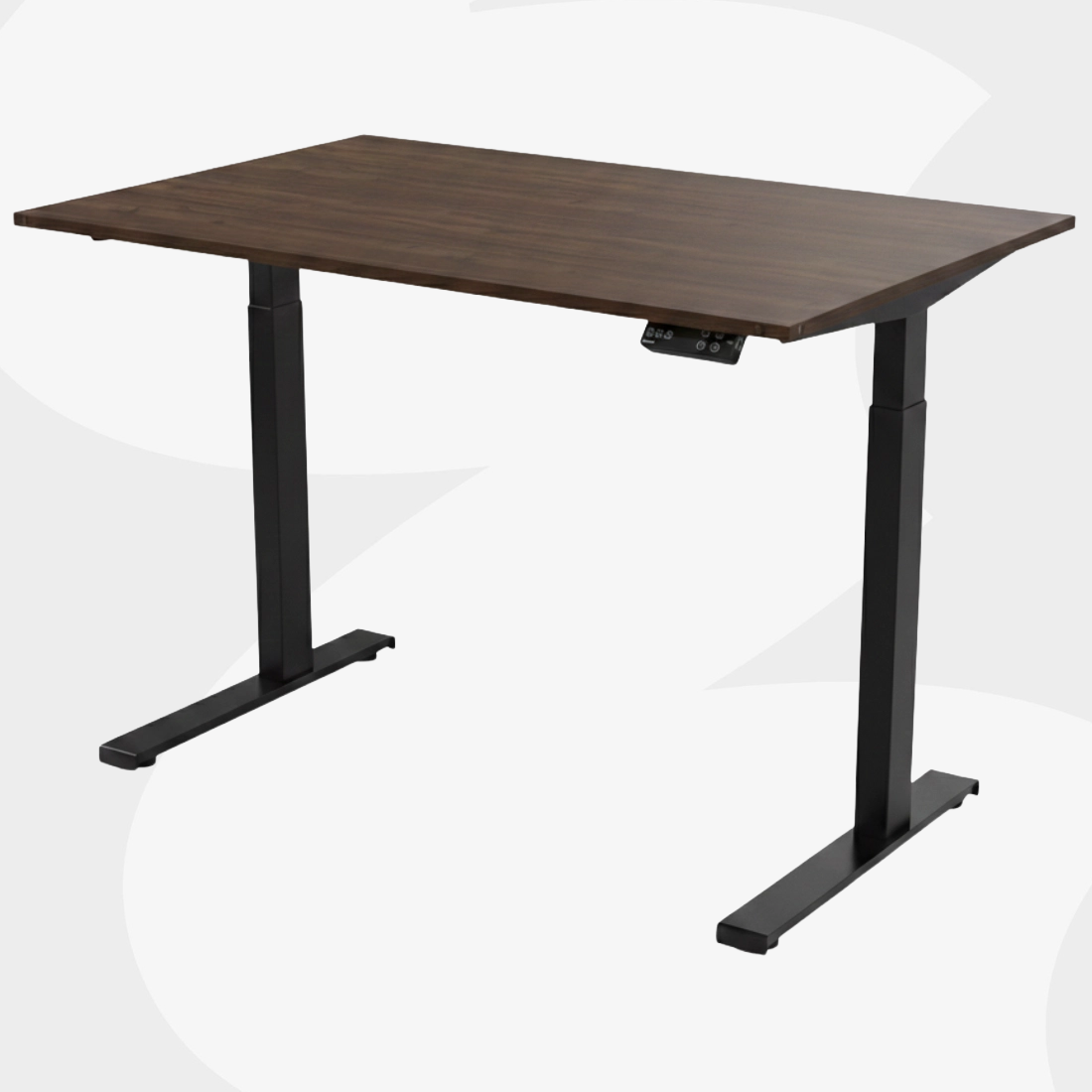 elektryczne biurko Spacetronik SPE-152B czarne + blat 130x65 Orzech Ambasador