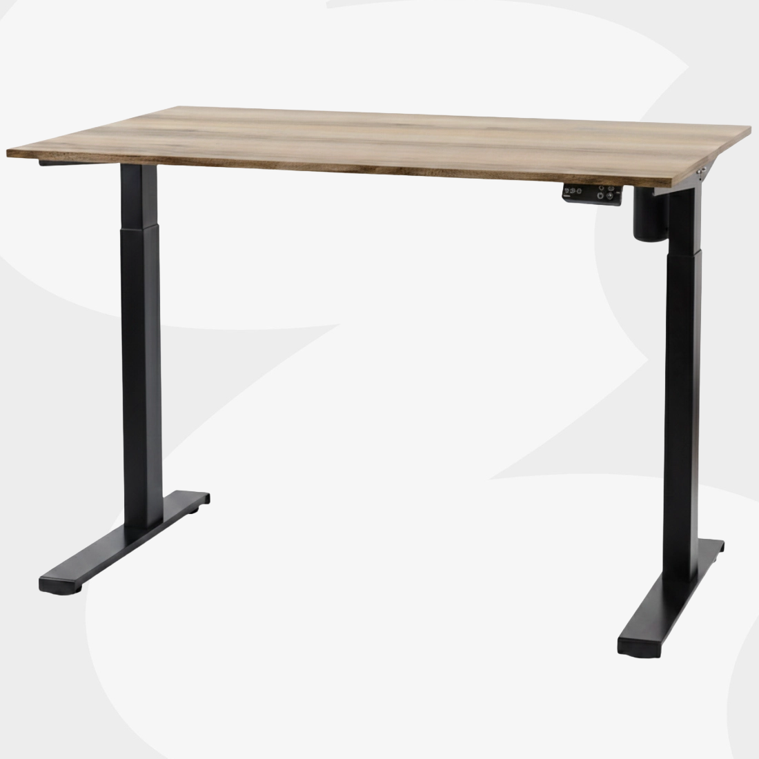 Biurko elektryczne Spacetronik SPE-152B czarne z blatem Dąb Lungo