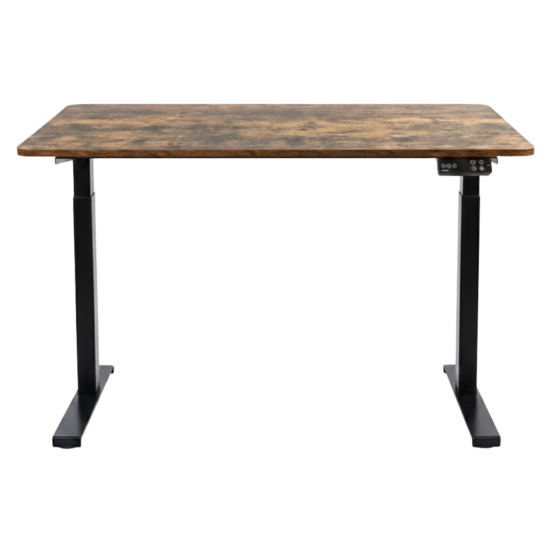 biurko elektryczne Spacetronik SPE-152B czarne 72–120 cm blat 140x70 brąz rustic